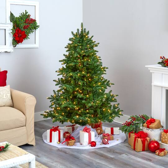 5ft. Pre-Lit South Carolina Spruce Artificial Christmas Tree with Clear LED Lights